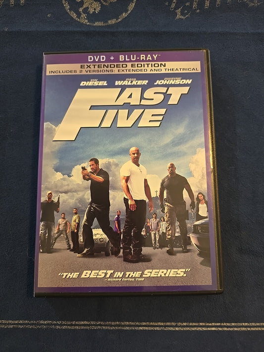 Fast Five (Blu-ray/DVD, 2011, 2-Disc Set, Rated/Unrated Includes Digital Copy...