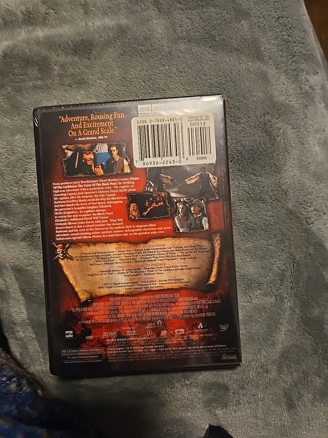 Pirates of the Caribbean: The Curse of the Black Pearl (DVD, 2003)