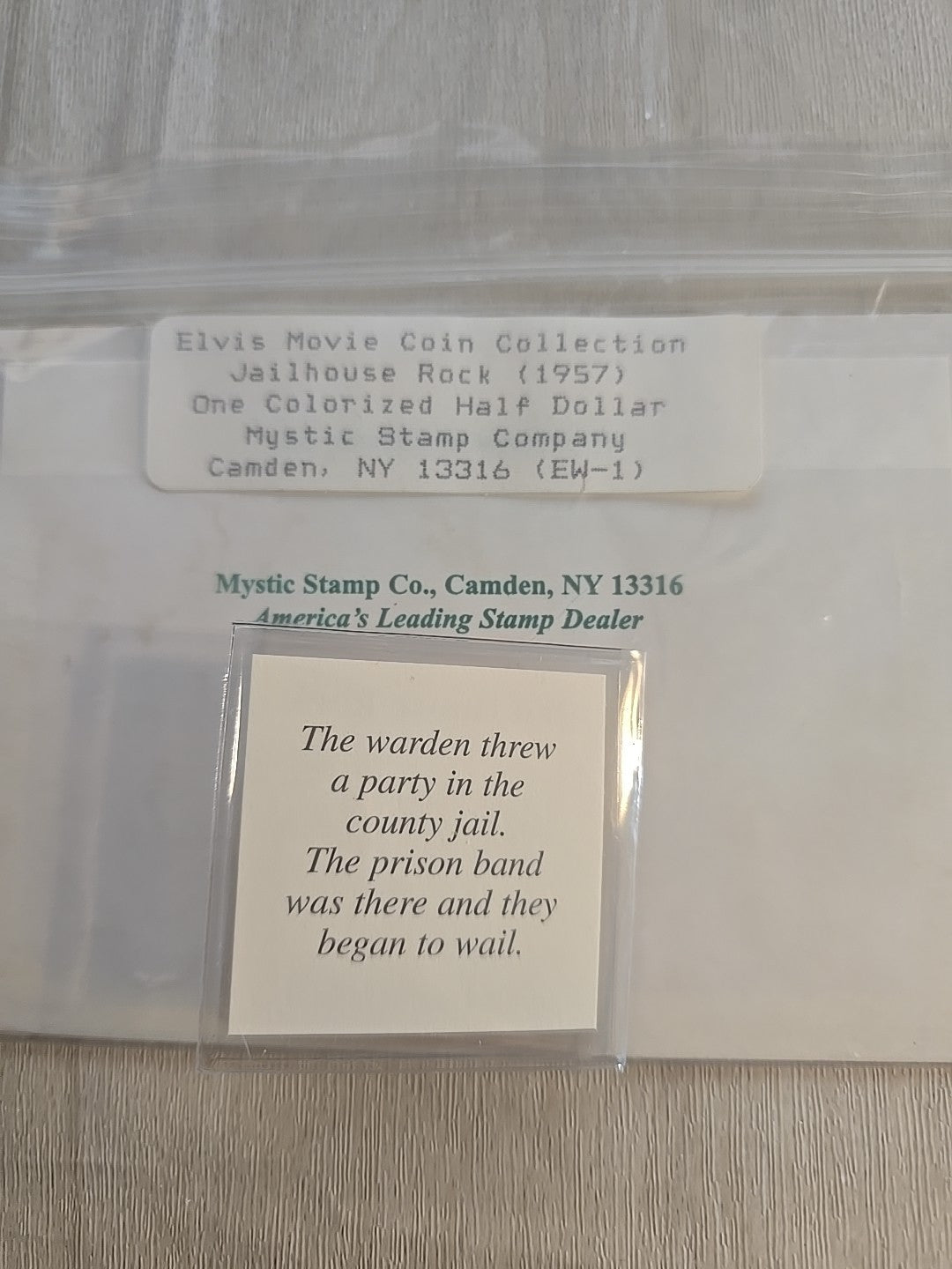 Elvis Movie Coin Collection Jailhouse Rock 1957