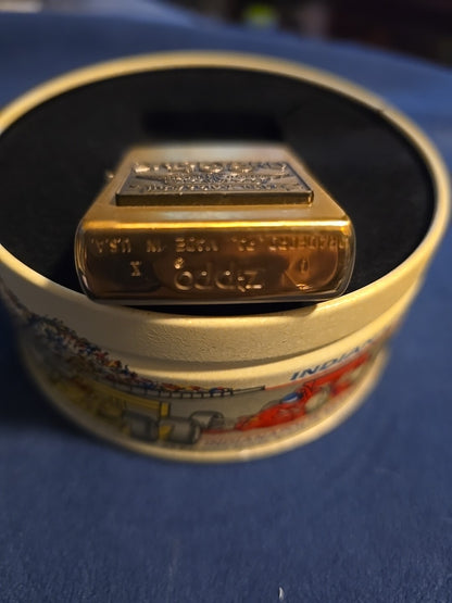 VINTAGE 1994 BRICKYARD 400 INAUGURAL RACE BRASS ZIPPO LIGHTER WITH TIN