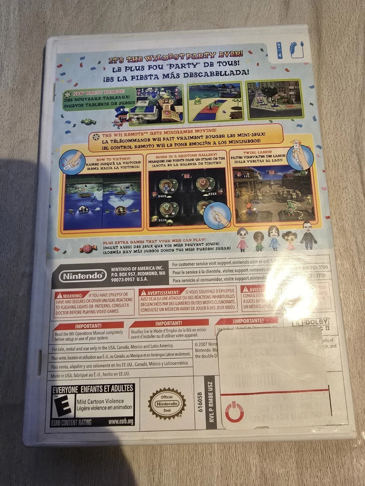 Mario Party 8 Nintendo Wii No Book Tested & Works