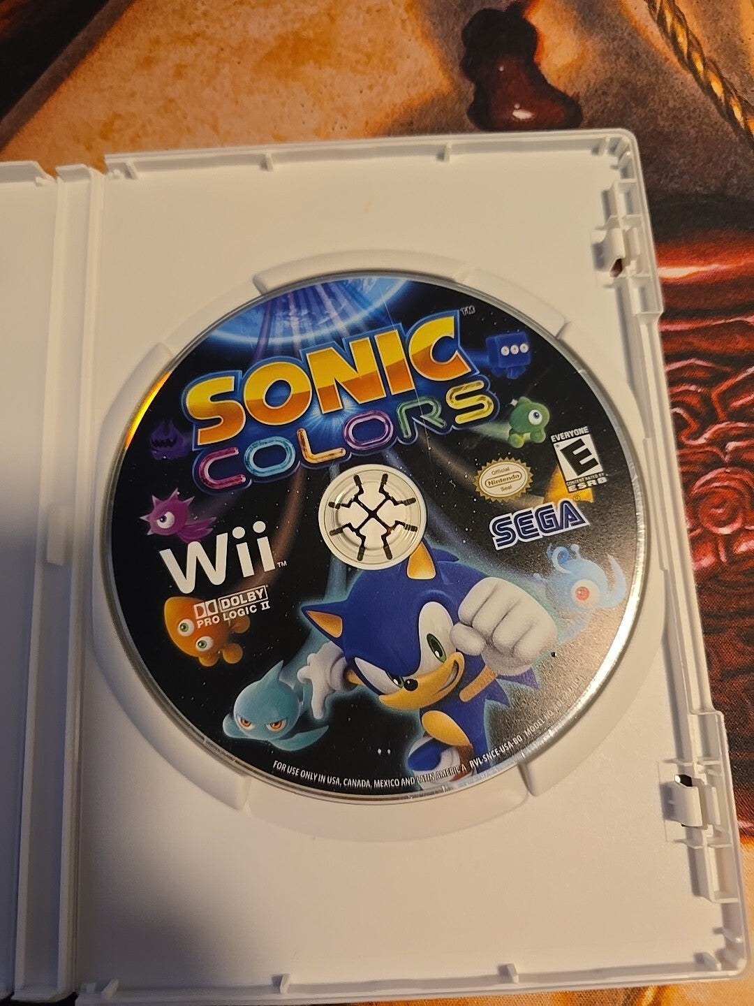 Sonic Colors Nintendo Wii Disk Only Tested & Works