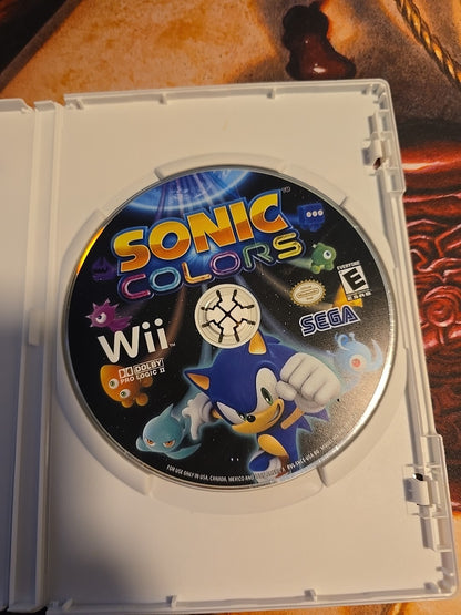 Sonic Colors Nintendo Wii Disk Only Tested & Works