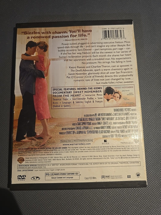 Sweet November (DVD, 2001)