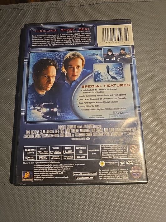 The X-Files: I Want to Believe (DVD, 2008)